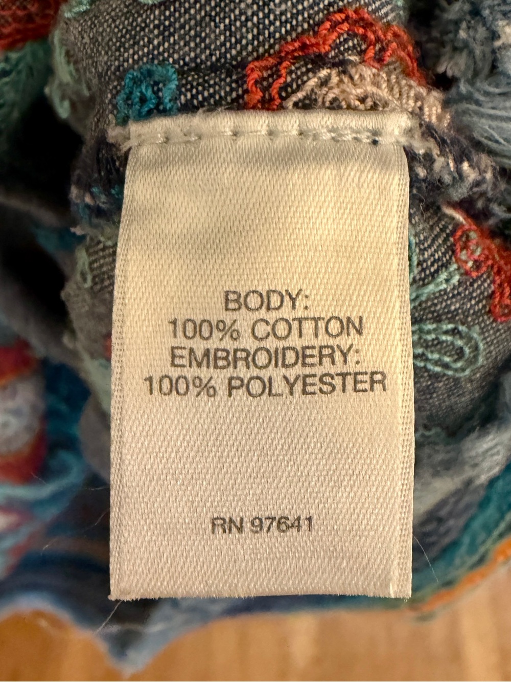 J. Jill Denim Embroidered Shift Dress - Picture 7 of 7